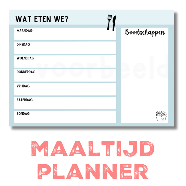 Maaltijdplanner 'wat eten we?' 03