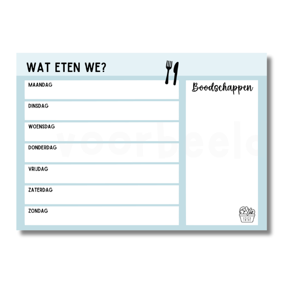 Maaltijdplanner 'wat eten we?' 03