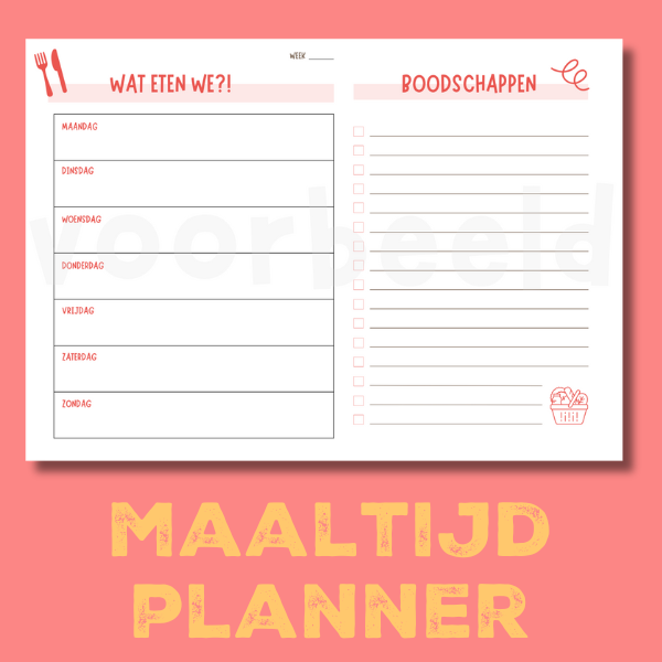 Maaltijdplanner 'wat eten we?' 02